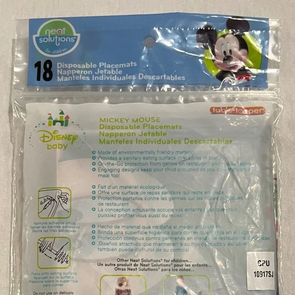 Disney Mickey Mouse Table Topper Disposable Stick-on - 18 Count
